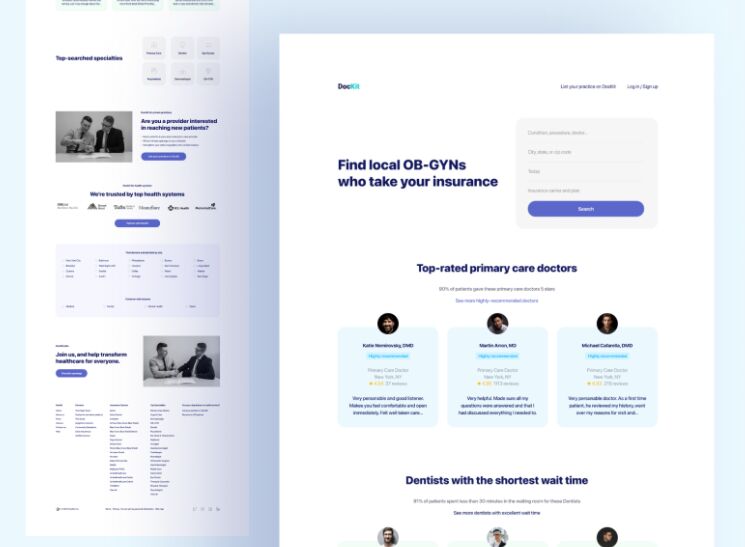 Professional Medical Doctor Landing Page Template Figma