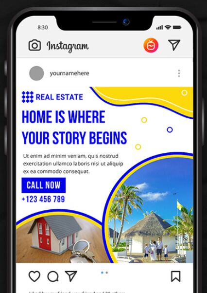 Real Estate Banner Template For Instagram