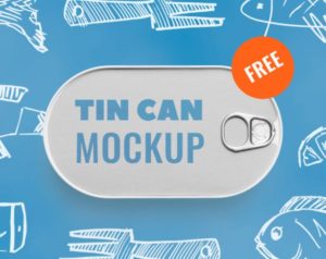 Fish Tin Can PSD Mockup