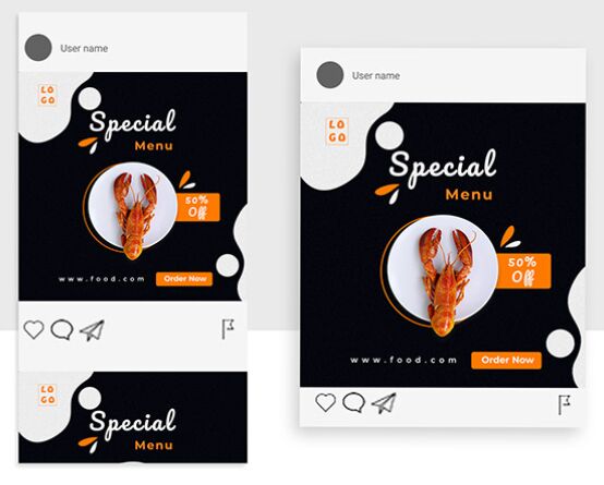 Restaurant Banner Template Design PSD