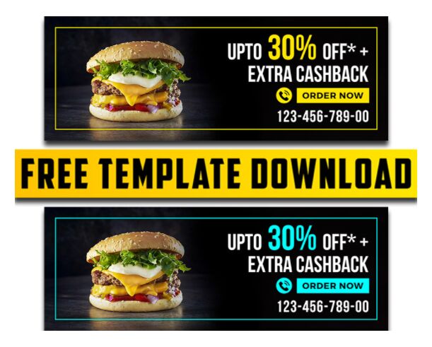 Modern Restaurant Food Banner Templates PSD
