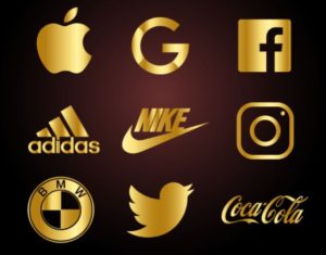 Golden Brand Logos Vector