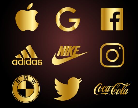 Golden Brand Logos Vector