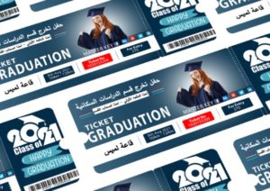 Raduation Ticket PSD Mockup