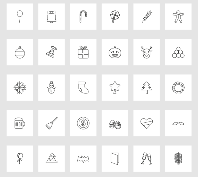 50 Holiday Icons In Figma