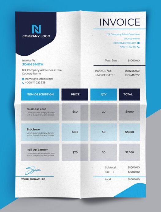 Invoice Template Vector
