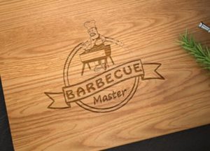 Logo Mockup On Wooden Board PSD