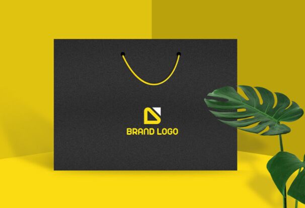 Simple Plain Shopping Bag PSD Mockup