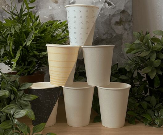 Stacked Paper Cups Mockup PSD