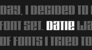 Datie Display Font