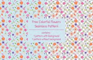 Seamless Colorful Flowers Pattern