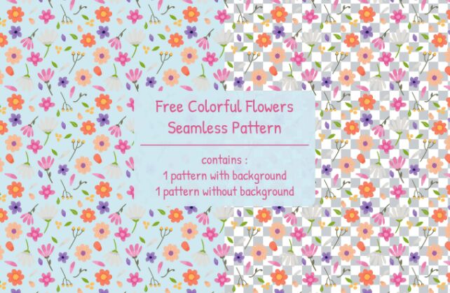 Seamless Colorful Flowers Pattern