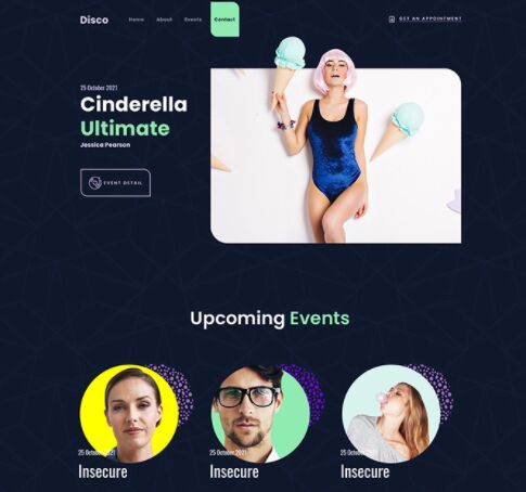 Disco Website PSD Templates