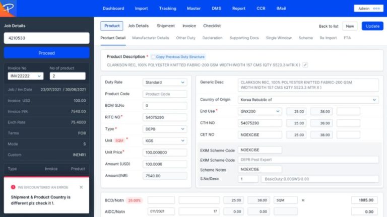 ERP Dashboard Template Adobe XD