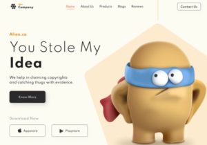 Alien Company App Landing Page Design Figma