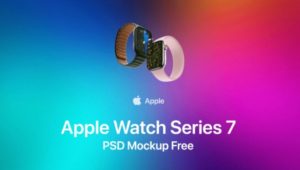 Apple Watch Series 7 Mockup In Fully Layered PSD