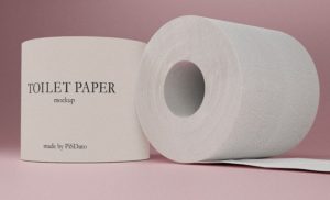 Hi-res Toilet Paper Mockup PSD
