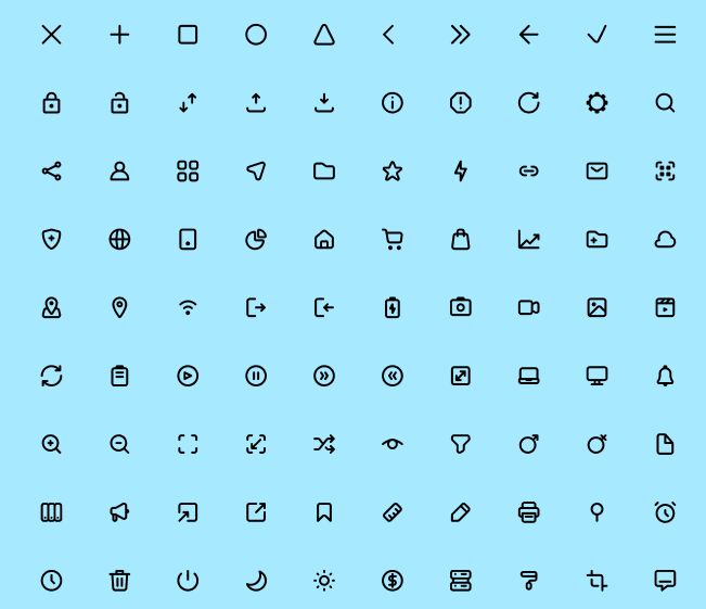 80+ System Icons Figma