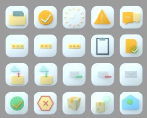 Minimal 3D Icon Set Figma