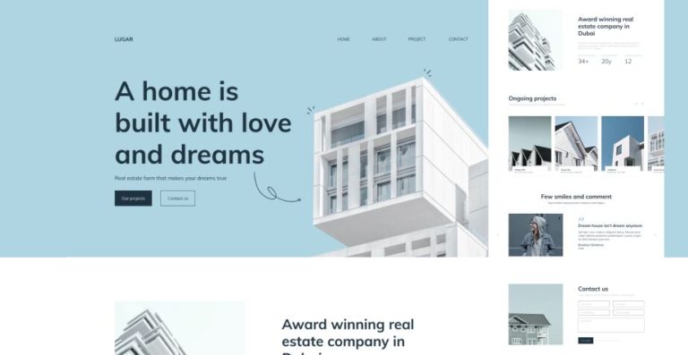 Real Estate Landing Page Template Figma