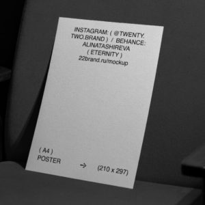 Minimal A4 Poster PSD Mockup