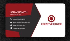 Geometric Business Card PSD Mockup