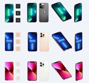 iPhone 13 Pro Perspective Vector Mockup