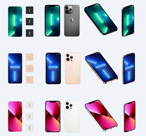 iPhone 13 Pro Perspective Vector Mockup