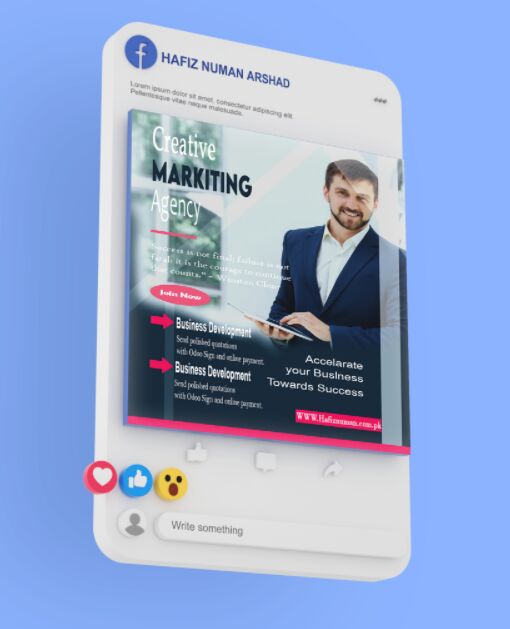 3D Facebook Post PSD Template