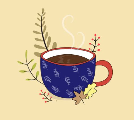 Autumn Coffee and Tea Vector Illustrations