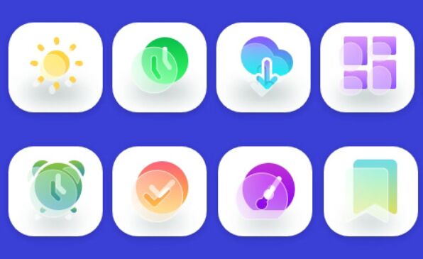 Glassmorphism Icons Pack Adobe XD