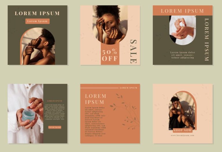 Beauty & Nature Vector Instagram Templates Vector