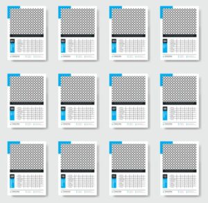 Wall Calendar 2022 Design Vector