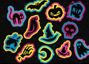 16 Creepy Icons Vector