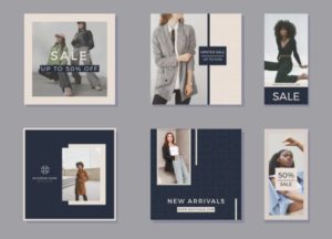 Fashion Boutique Logo And Instagram Templates Vector