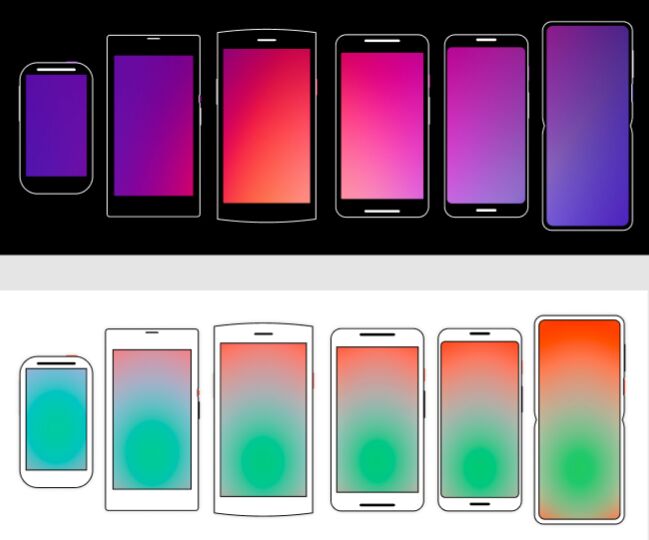 Simple Flat Phones Mockups Figma