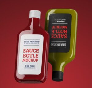 Sauce Bottle Mockup PSD