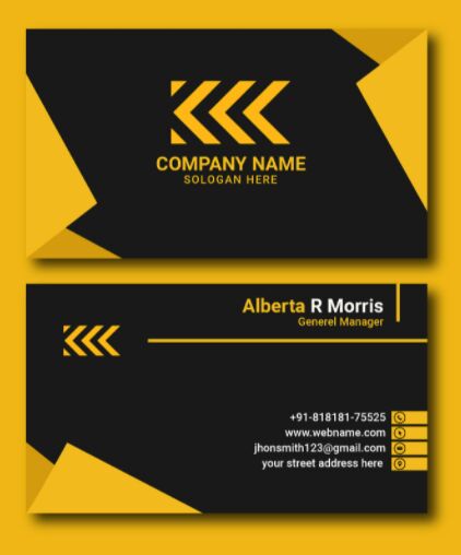 Corporate Business Card Design Vector Template