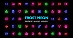 56 Frost Neon Icons Figma