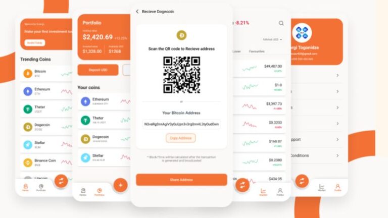 Crypto Marketplace & Wallet Mobile App Design Figma