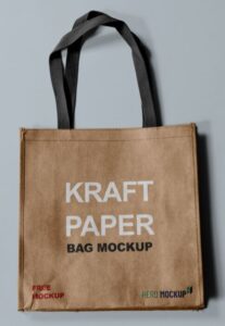 Kraft Paper Bag Mockup PSD