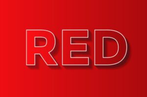 3D RED Text Effect Vector