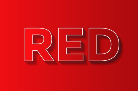 3D RED Text Effect Vector