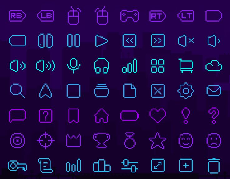 Pixel Style Icons Pack Figma