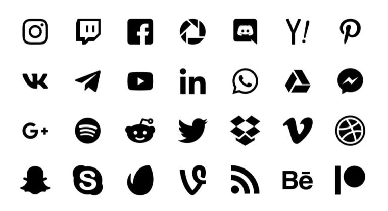 28 Social Media Icons Figma