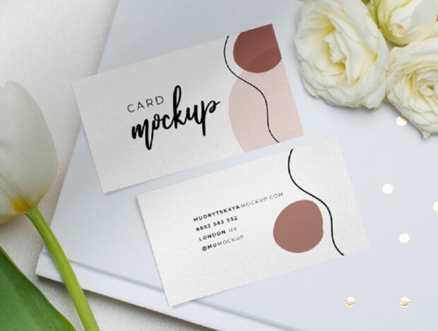 3 Print-ready Business Card Mockups PSD