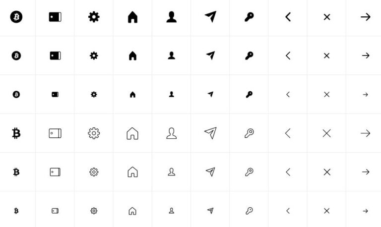 Icon Set For Bitcoin Apps