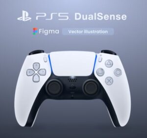 PS5 DualSense Controller Vector Illustration Figma