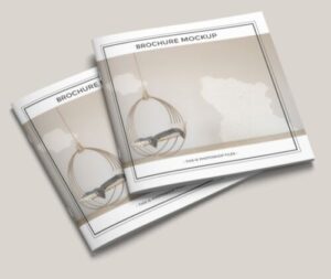 Square Brochure Catalog Mockup PSD