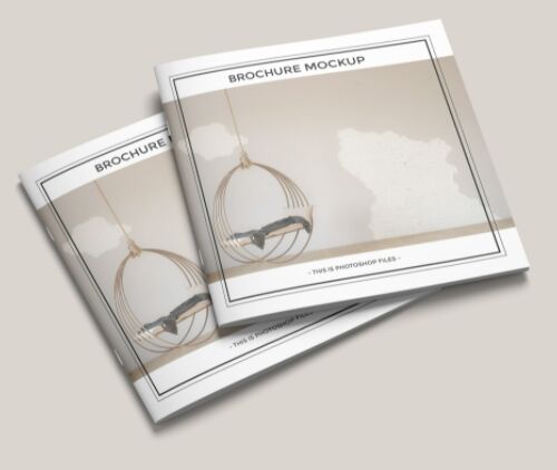 Square Brochure Catalog Mockup PSD